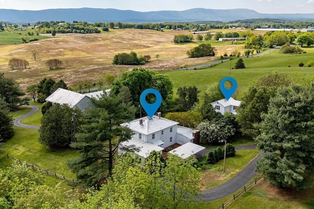 2860 Uphill Dr, Broadway, VA 22815 - aerial view of sparsely populated area with mountains