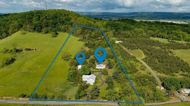 2860 Uphill Dr, Broadway, VA 22815 - aerial view of property's location with property boundaries highlighted