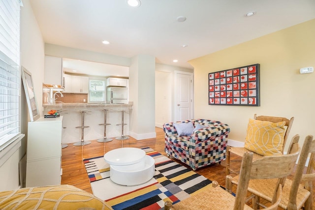 2860 Uphill Dr, Broadway, VA 22815 - living area with wood finished floors, recessed lighting, and baseboards