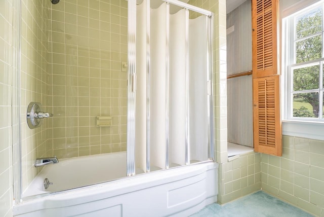 2860 Uphill Dr, Broadway, VA 22815 - bathroom with enclosed tub / shower combo and plenty of natural light