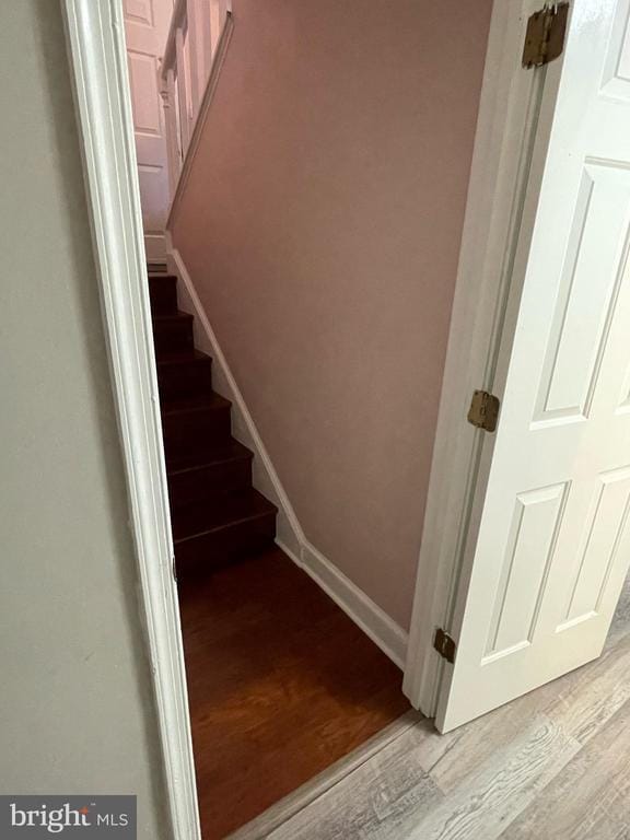 4504 Mine Rd, Fredericksburg, VA 22408 - stairs with wood finished floors and baseboards