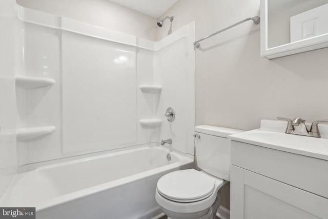 2215 Hoover Rd W, Haywood, VA 22722 - bathroom with toilet, vanity, and tub / shower combination