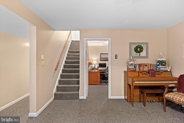 1117 Poor House Rd, Banco, VA 22711 - office area featuring carpet floors and baseboards