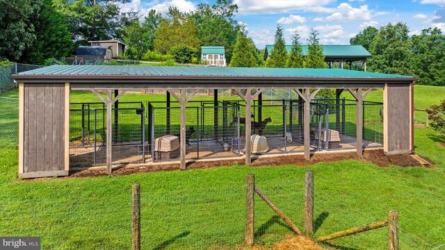 1117 Poor House Rd, Banco, VA 22711 - view of green lawn featuring an outdoor structure and a gazebo