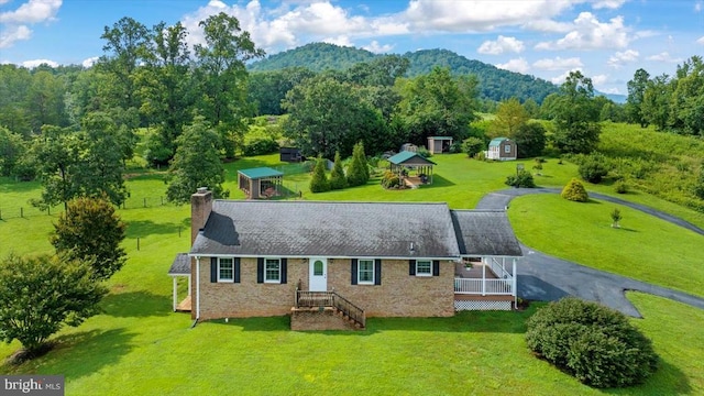 1117 Poor House Rd, Banco, VA 22711 - aerial view of property and surrounding area with a mountainous background
