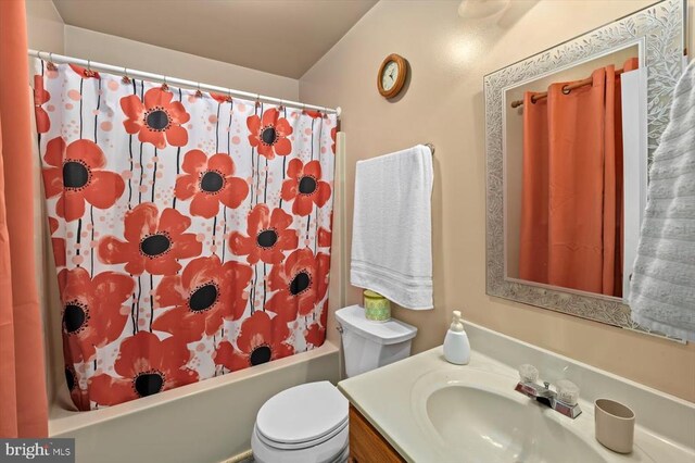 1117 Poor House Rd, Banco, VA 22711 - full bathroom with vanity and shower / bath combination with curtain