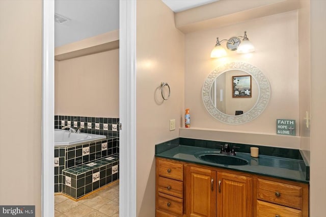1117 Poor House Rd, Banco, VA 22711 - full bathroom featuring vanity, a bath, and tile patterned flooring