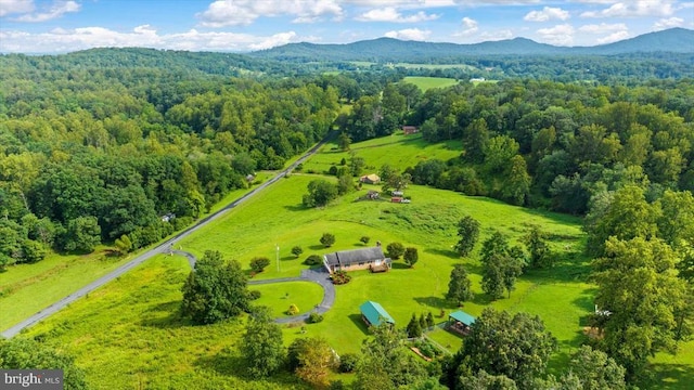 1117 Poor House Rd, Banco, VA 22711 - aerial view of sparsely populated area featuring a mountainous background and a heavily wooded area