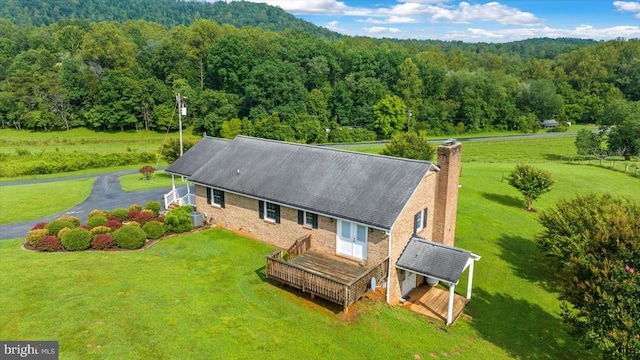 1117 Poor House Rd, Banco, VA 22711 - aerial view of property and surrounding area featuring a heavily wooded area