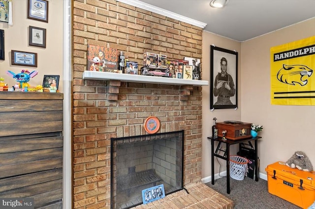 1117 Poor House Rd, Banco, VA 22711 - detailed view of carpet flooring and a fireplace