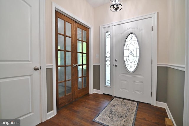 1835 Mill Creek Xrds, Luray, VA 22835 - foyer entrance with french doors and dark wood finished floors