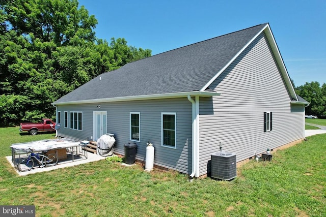1835 Mill Creek Xrds, Luray, VA 22835 - back of property with a patio, a yard, and a shingled roof
