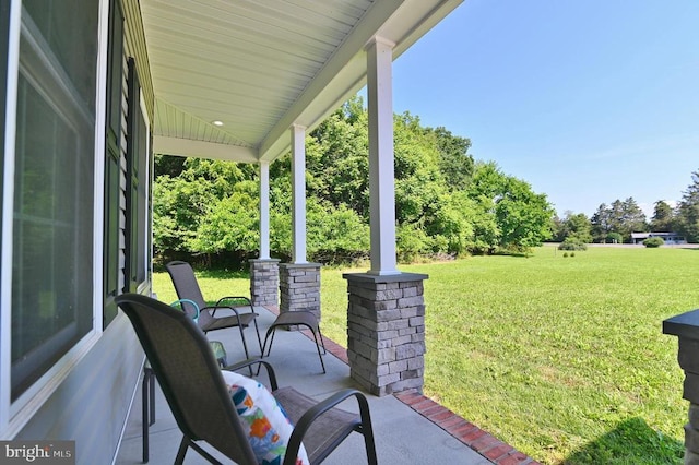 1835 Mill Creek Xrds, Luray, VA 22835 - covered porch with a yard