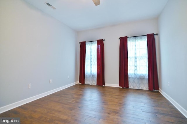 1835 Mill Creek Xrds, Luray, VA 22835 - unfurnished room with dark wood finished floors and a ceiling fan