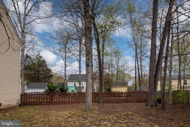 view of fenced front yard