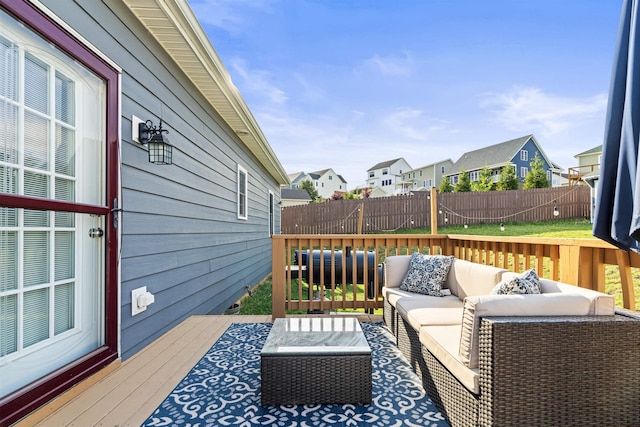 109 Beauregard Dr, Staunton, VA 24401 - wooden deck featuring outdoor lounge area and a residential view