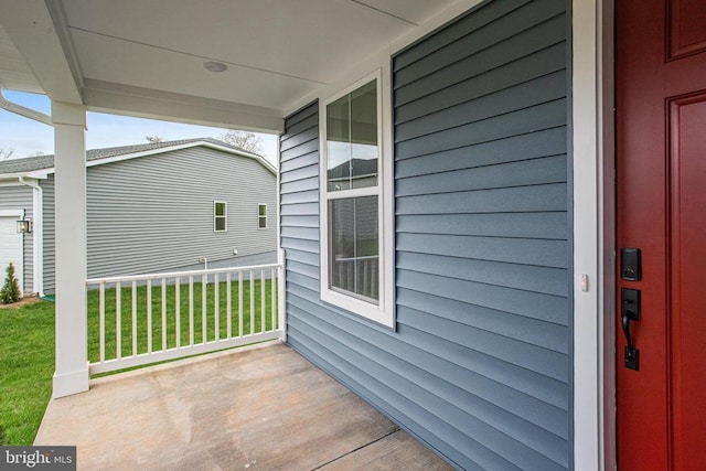 view of patio with covered porch