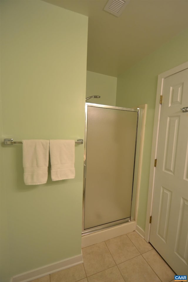 1606 Monticello Ave Unit G, Charlottesville, VA 22902 - bathroom with tile patterned flooring and a shower stall