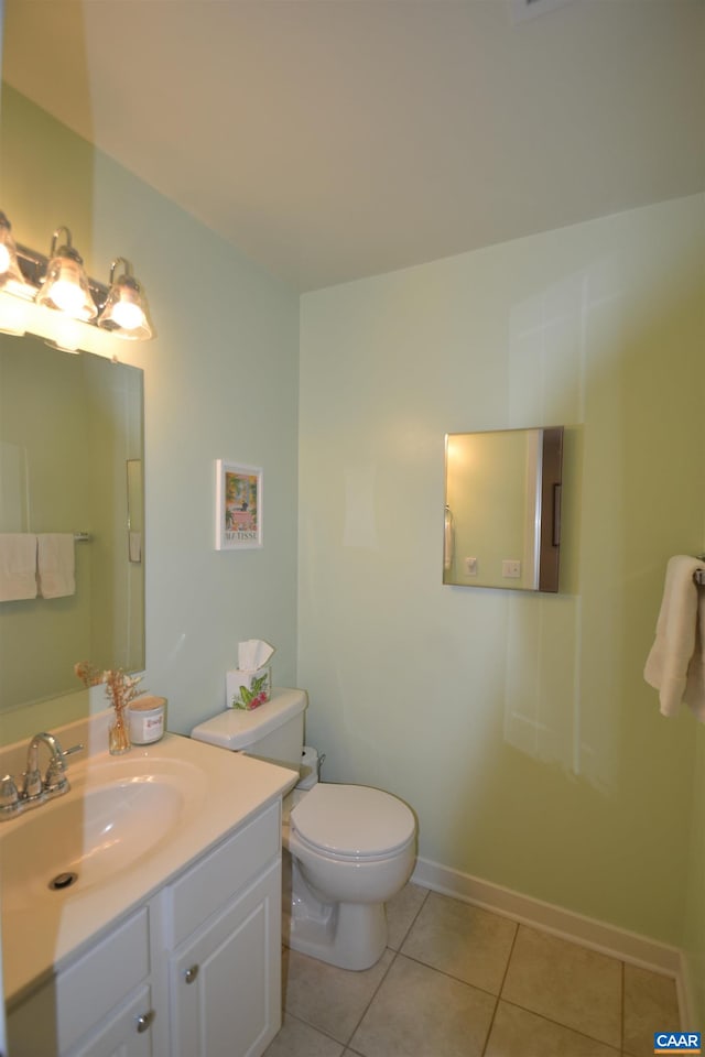 1606 Monticello Ave Unit G, Charlottesville, VA 22902 - half bath with tile patterned floors and vanity