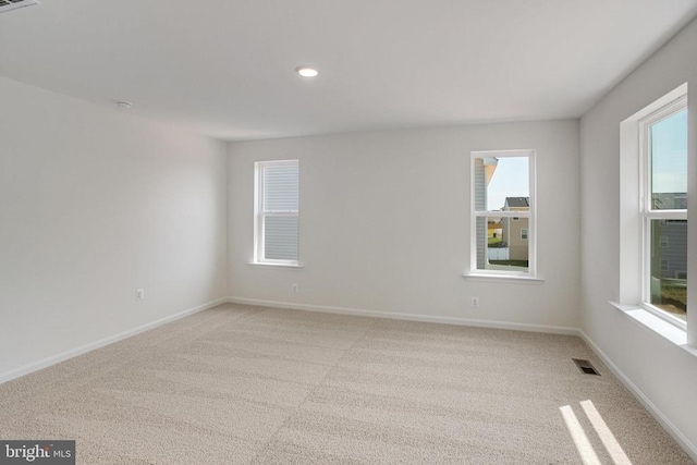 35614 Pine Needle Ln, Locust Grove, VA 22508 - unfurnished room with light carpet, baseboards, and recessed lighting