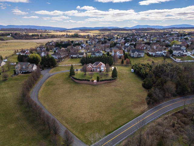 635 Long Meadow Rd, Fishersville, VA 22939 - birds eye view of property with a mountain view and a residential view