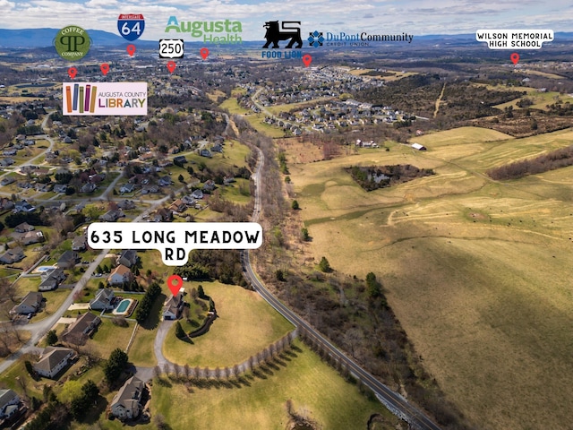 635 Long Meadow Rd, Fishersville, VA 22939 - birds eye view of property