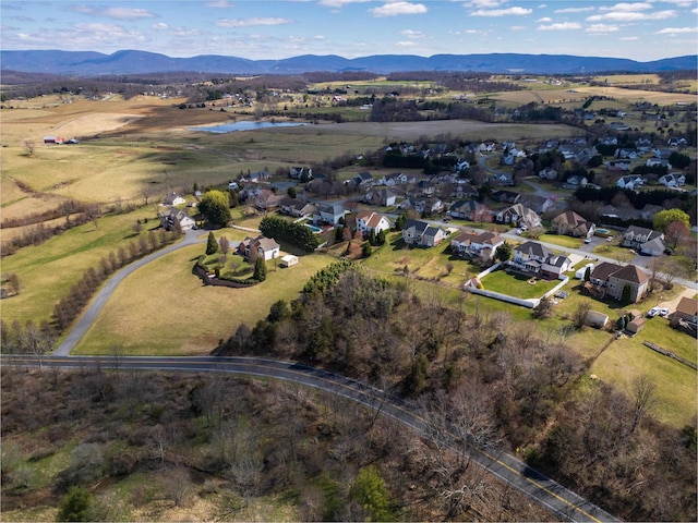 635 Long Meadow Rd, Fishersville, VA 22939 - bird's eye view featuring a residential view and a water and mountain view