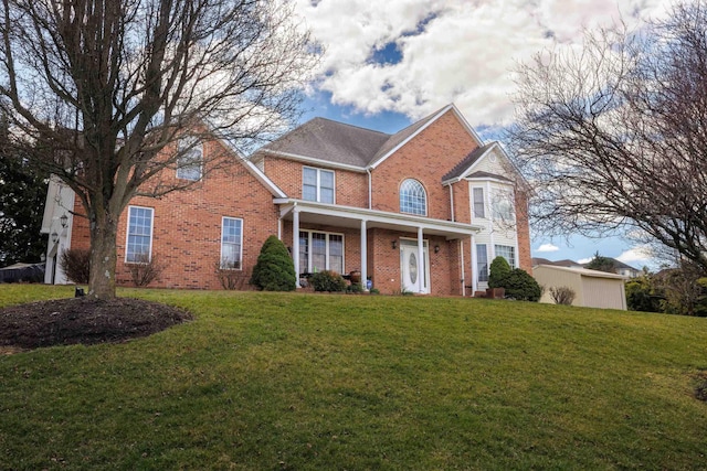 635 Long Meadow Rd, Fishersville, VA 22939 - traditional-style house featuring a front yard and brick siding