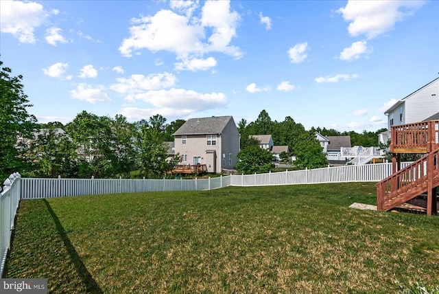 6903 Quitman Dr, Fredericksburg, VA 22407 - view of yard with a residential view and a deck