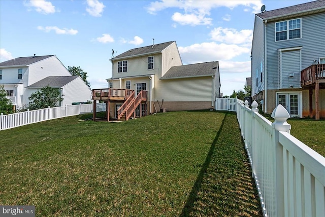 6903 Quitman Dr, Fredericksburg, VA 22407 - back of house featuring stairs and a wooden deck