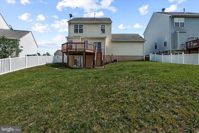 6903 Quitman Dr, Fredericksburg, VA 22407 - rear view of property with stairs and a deck
