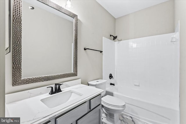 6903 Quitman Dr, Fredericksburg, VA 22407 - bathroom with toilet, bathtub / shower combination, and vanity
