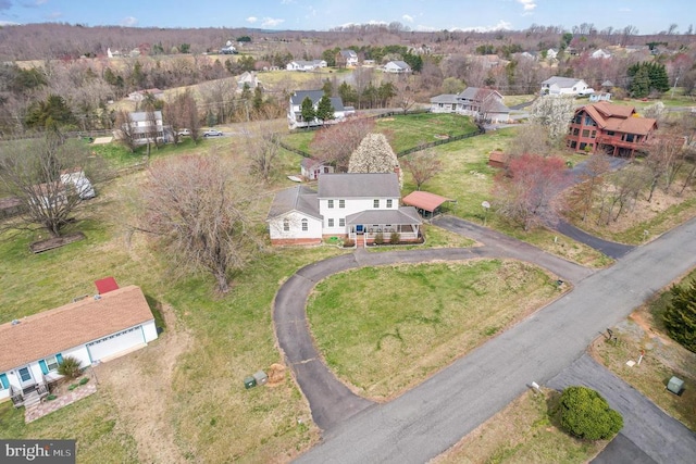 aerial perspective of suburban area