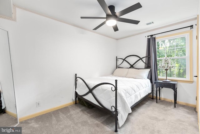 1550 Clover Dr, Fredericksburg, VA 22407 - bedroom with carpet and ceiling fan