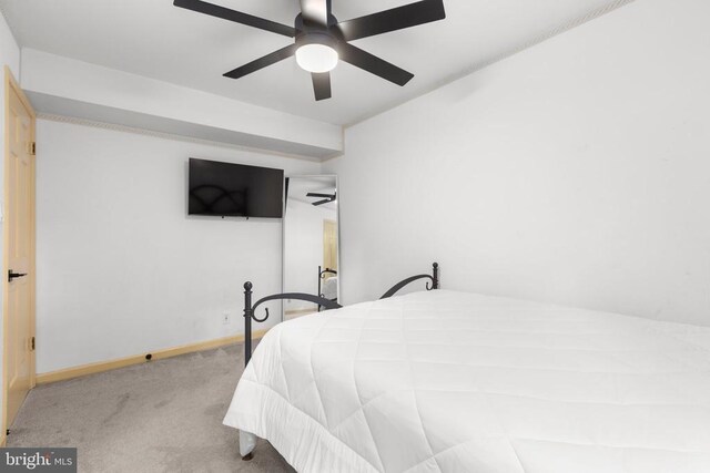 1550 Clover Dr, Fredericksburg, VA 22407 - bedroom with carpet and ceiling fan