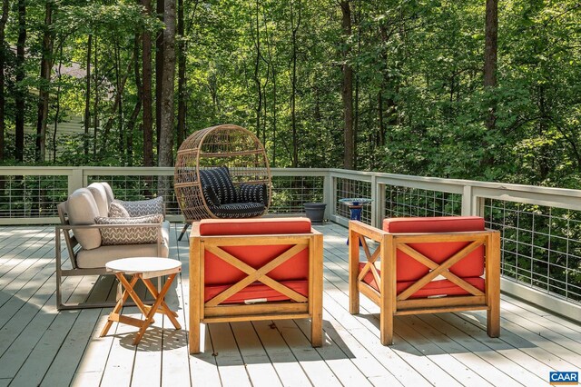 714 Acorn Ln, Charlottesville, VA 22903 - wooden terrace featuring an outdoor living space