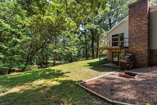 2035 Lee Jackson Hwy, Staunton, VA 24401 - view of green lawn with a deck