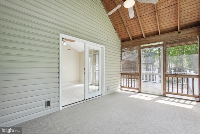 200 Saylers Creek Rd, Locust Grove, VA 22508 - unfurnished sunroom featuring ceiling fan