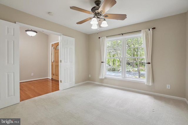 200 Saylers Creek Rd, Locust Grove, VA 22508 - unfurnished room featuring carpet, baseboards, a ceiling fan, and a smoke detector