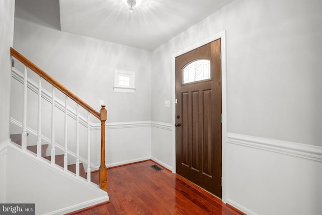 12218 Corter Ave, Fredericksburg, VA 22407 - entryway featuring stairs and wood finished floors