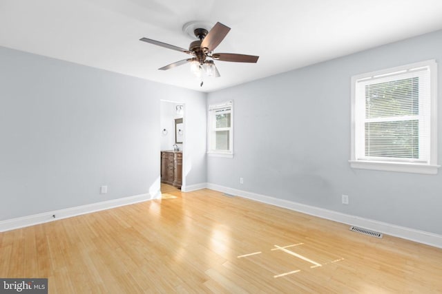 12218 Corter Ave, Fredericksburg, VA 22407 - unfurnished room with light wood-style flooring and ceiling fan