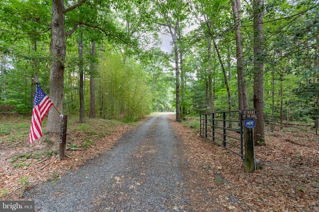 8305 Old Plank Rd, Fredericksburg, VA 22407 - view of street featuring a gate and a wooded view