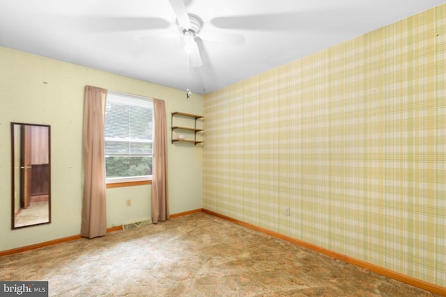 8305 Old Plank Rd, Fredericksburg, VA 22407 - carpeted spare room with ceiling fan and baseboards