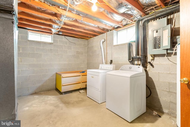 8305 Old Plank Rd, Fredericksburg, VA 22407 - washroom with washing machine and clothes dryer and electric panel