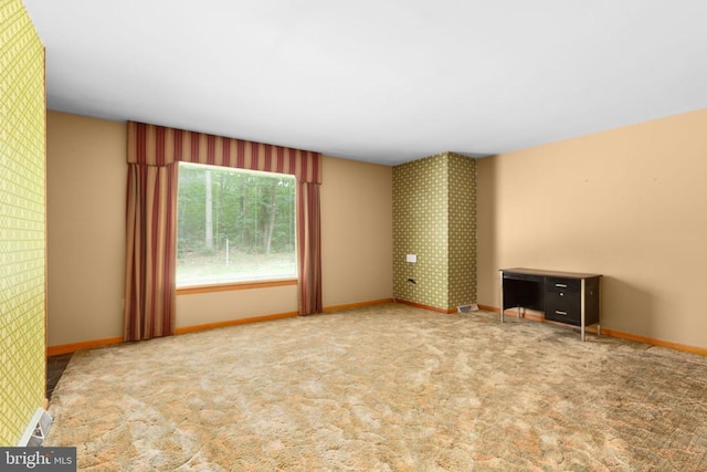 8305 Old Plank Rd, Fredericksburg, VA 22407 - carpeted spare room with wallpapered walls and baseboards