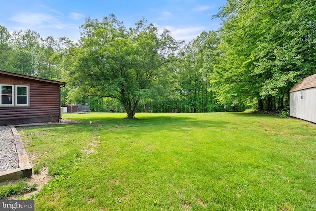 view of grassy yard