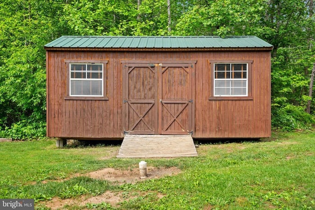 view of shed