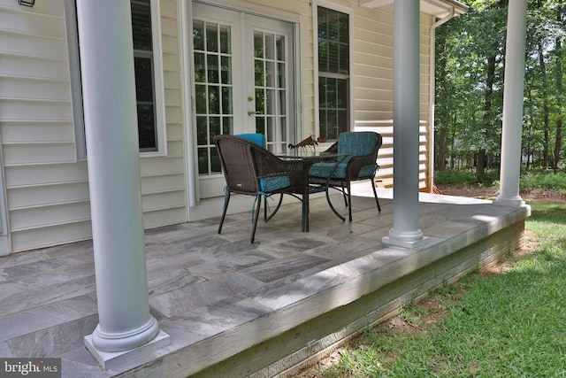 13608 General Slocum Ct S, Fredericksburg, VA 22407 - view of patio featuring french doors