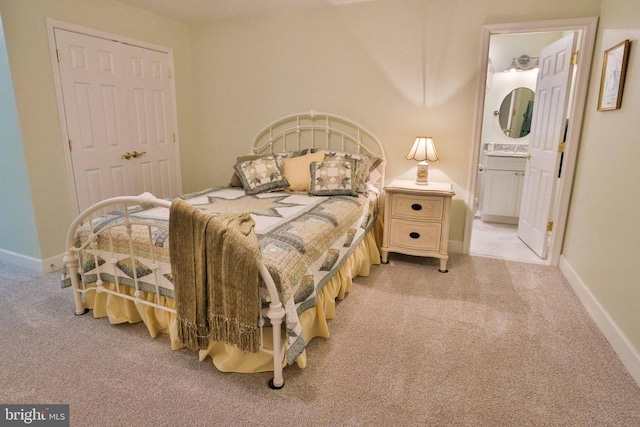13608 General Slocum Ct S, Fredericksburg, VA 22407 - bedroom with light colored carpet and connected bathroom