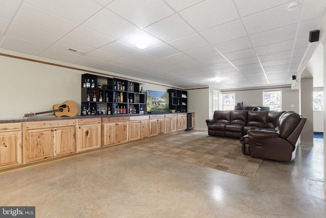 11259 Pimlico Cir, Culpeper, VA 22701 - living room featuring a drop ceiling and baseboards